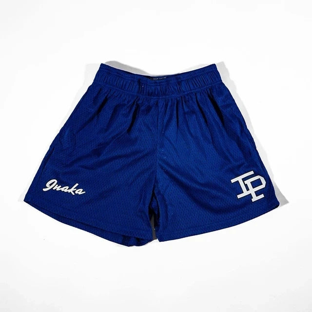 Summer Men's INAKA IP Animal Print Mesh Shorts Drawstring Elastic Waist Breathable Quick Dry Gym Workout Fitness Casual Pants
