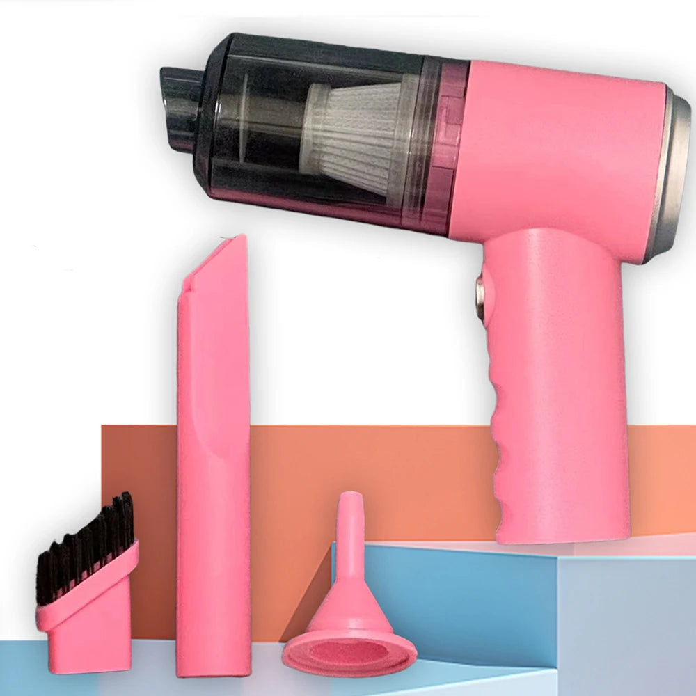 3-in-1 Portable Vacuum Cleaner – USB Rechargeable, Car & Home Use