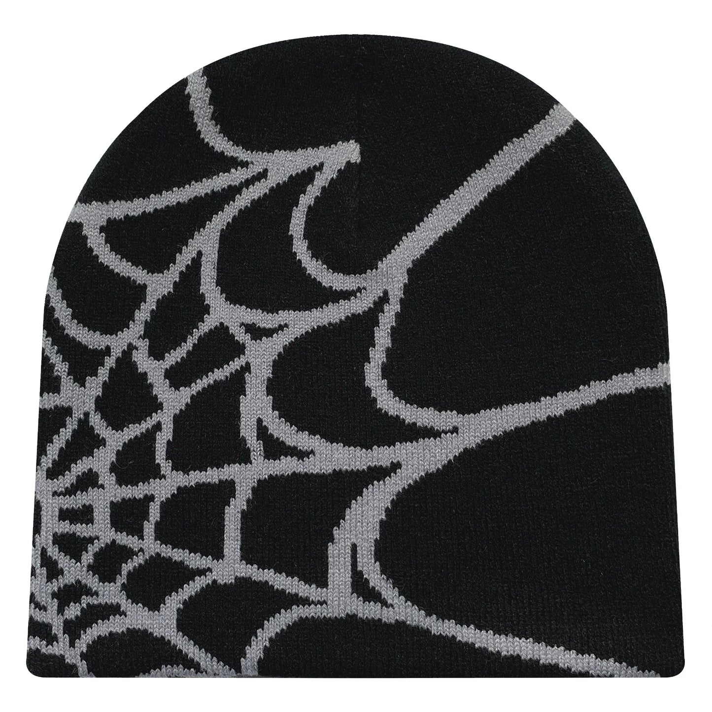 Y2K Spider Web Knit Beanie – Unisex Winter Hat