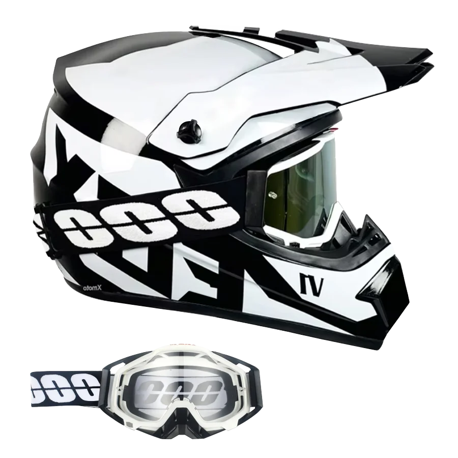 Kids Off-Road Champion Helmet DOT Certified Full Face MX & Dirt Bike Helmet w/ Goggles