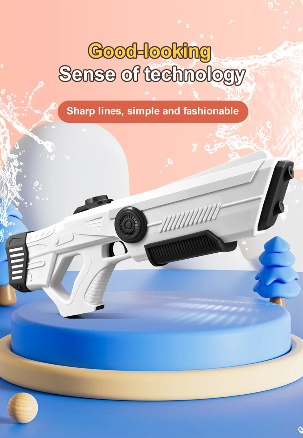 Electric Automatic Water Storage Gun Toys Portable Children Summer Beach Outdoor Fight Fantasy Spray Gun Toys Boy Kid Adult Game