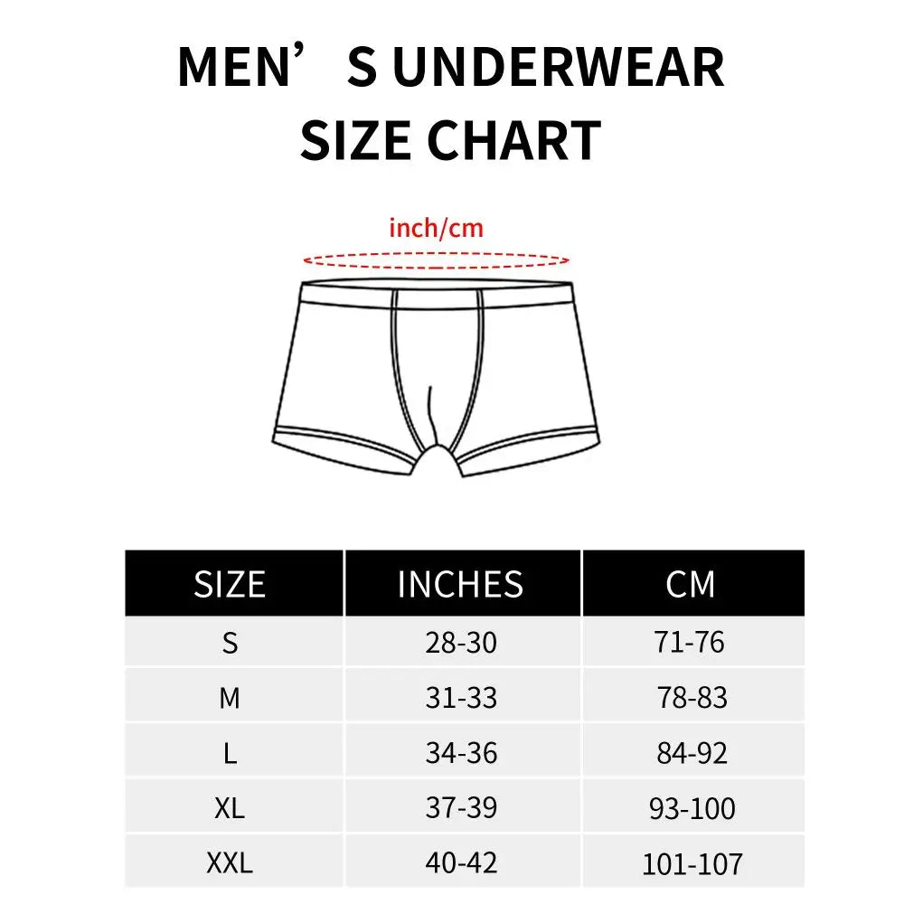 Custom Cartoon Cute Hello Cat Mangas Underwear Men Print Classical Boxer Shorts Panties Briefs Breathable Underpants