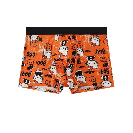 Cute Cartoon Print Sports Boxer Brief – Plus Size Breathable Unisex Underwear