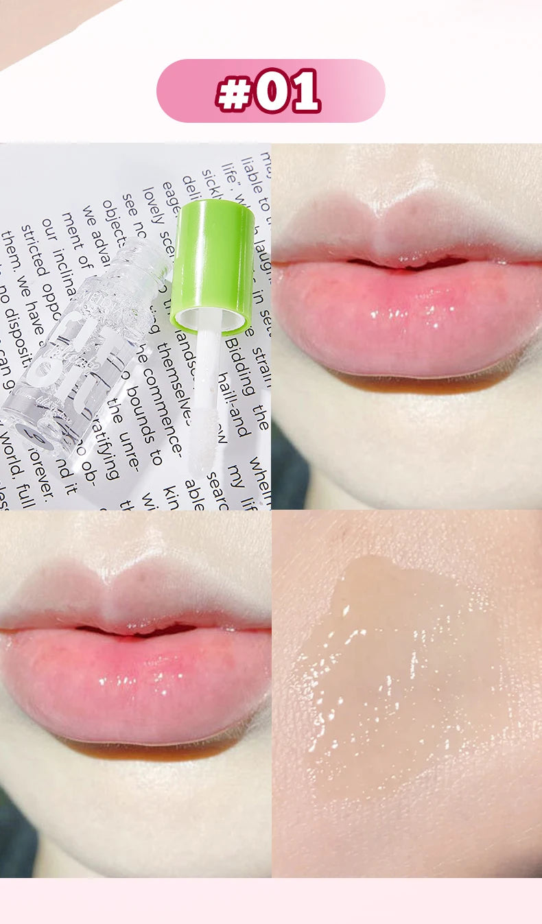 6-pack moisturizing and brightening lip oil set, berry color, waterproof and sweat proof, ideal Christmas gift for girls