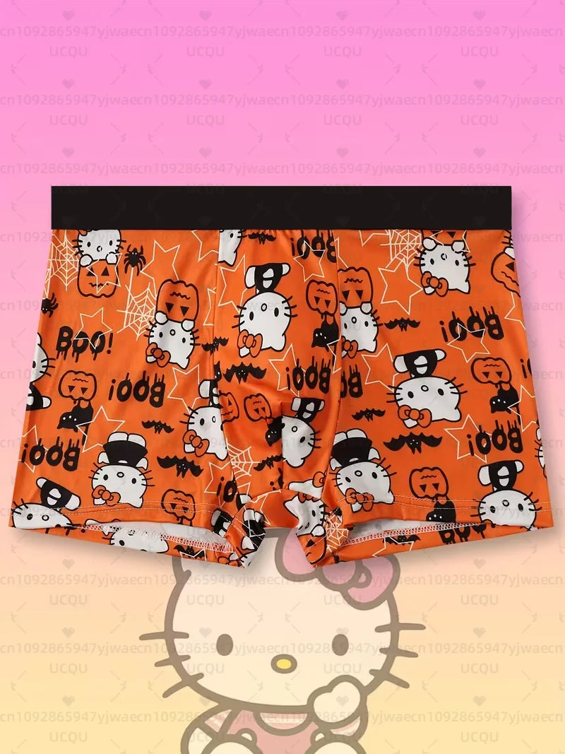 6-Pack Cute Cartoon Print Sports Boxer Briefs – Plus Size Breathable Fast-Dry Underwear
