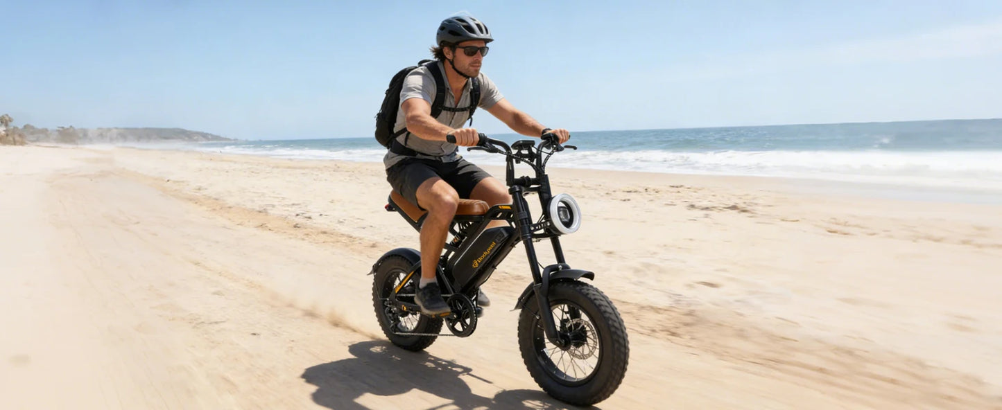 Bodywel M16 Fat Tire Electric Bike 1500W Peak Motor 16" x 4.0 Off-Road E-Bike 40 Mile Range Removable Battery Electric Bicycle