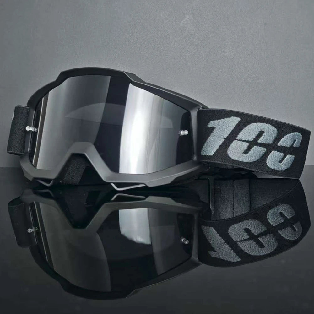 Durable Motorcycle Racing Goggles Clear PC Lens Anti Wind Off-road Motorbike Glasses