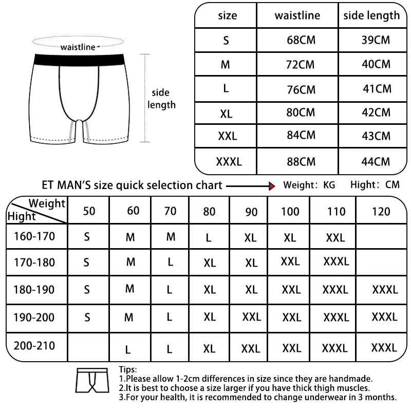 Men's Polyester Solid Color Boxer Briefs Quick-Dry Underwear S-XXXL Size Lightweight Elastic