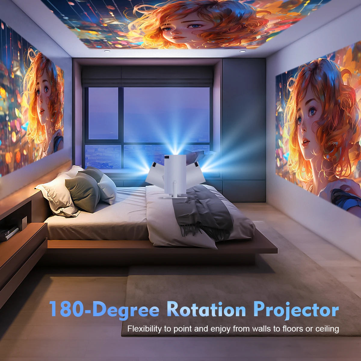 Magcubic HY300 Pro Mini Projector – 4K Android 11, WiFi 6, 290 ANSI Lumens