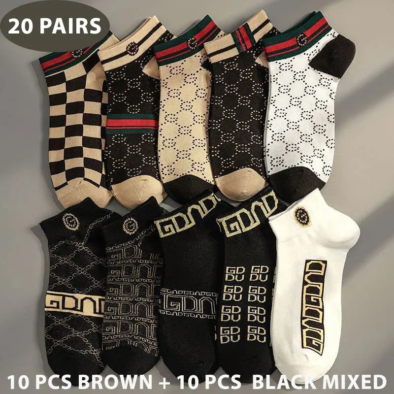 Men's Low-Cut Socks Multi-Pack | Breathable, Anti-Odor (5–20 Pairs)