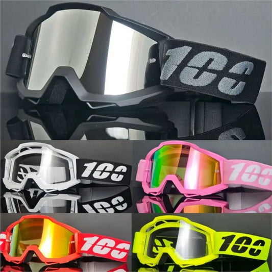 Durable Motorcycle Racing Goggles Clear PC Lens Anti Wind Off-road Motorbike Glasses