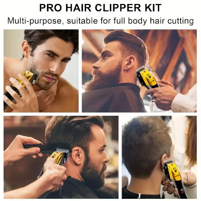 Vintage T9 Machine Electric Professional Hair Clippers Beard Clipper Rechargeable Men's Shaver Hair Trimmer Kit Boyfriend Gift
