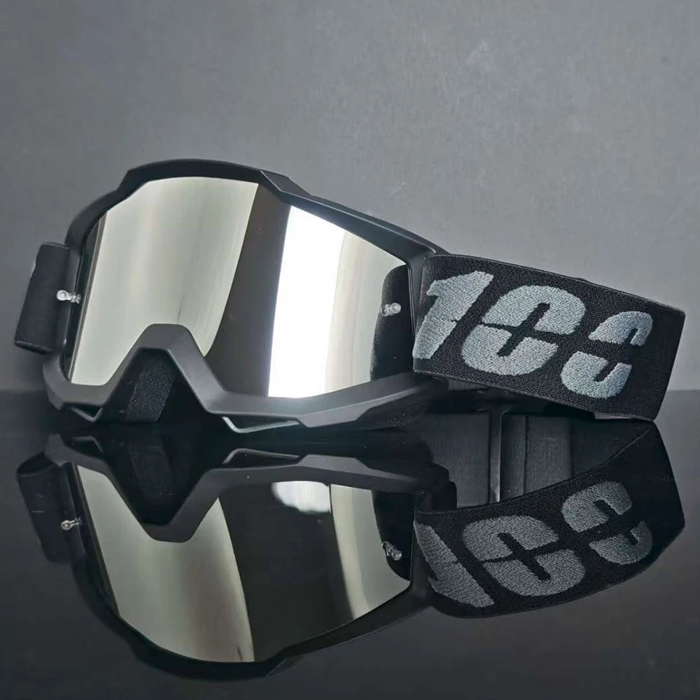 Durable Motorcycle Racing Goggles Clear PC Lens Anti Wind Off-road Motorbike Glasses