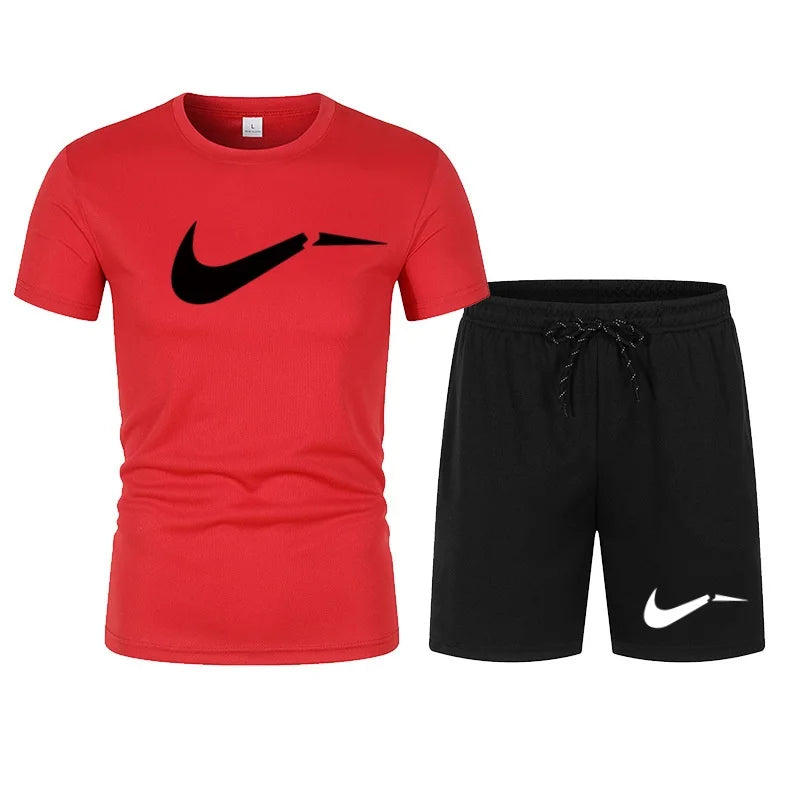 Men's Summer T-Shirt & Shorts Set — Casual Breathable Sportswear