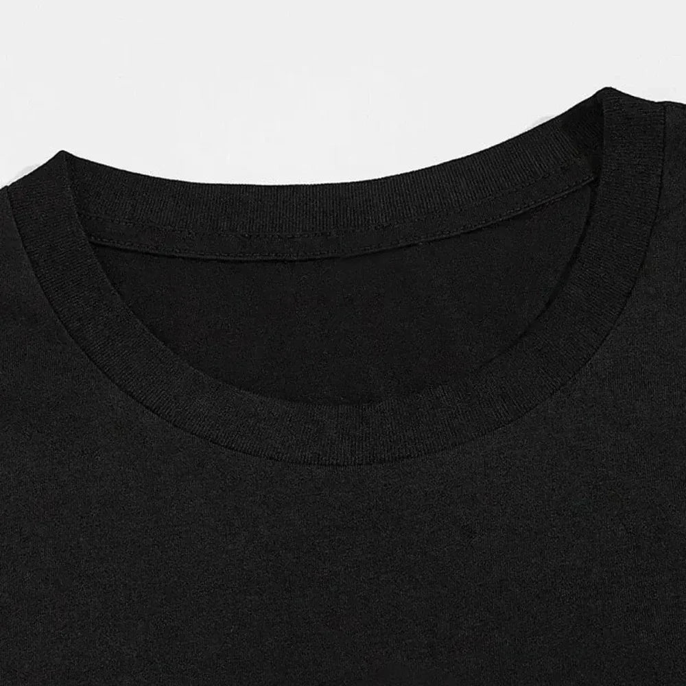 Streetwear Black T Shirt Men Women Harajuku Hip Hop Number 003 Graphic Patch Oversized T Shirt Goth Cotton Short Sleeve Y2K Tops
