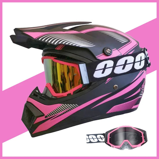 Kids Off-Road Champion Helmet DOT Certified Full Face MX & Dirt Bike Helmet w/ Goggles