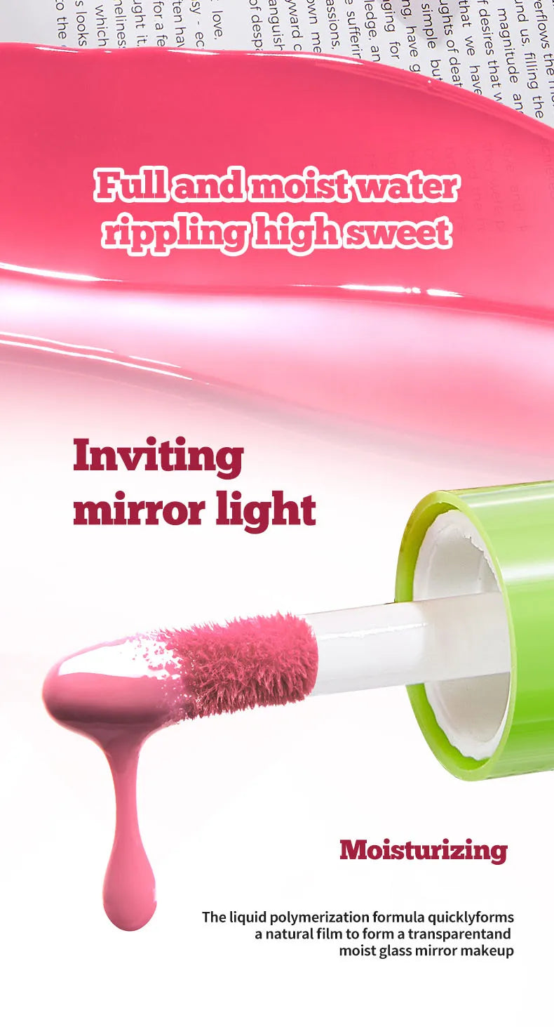 6-pack moisturizing and brightening lip oil set, berry color, waterproof and sweat proof, ideal Christmas gift for girls