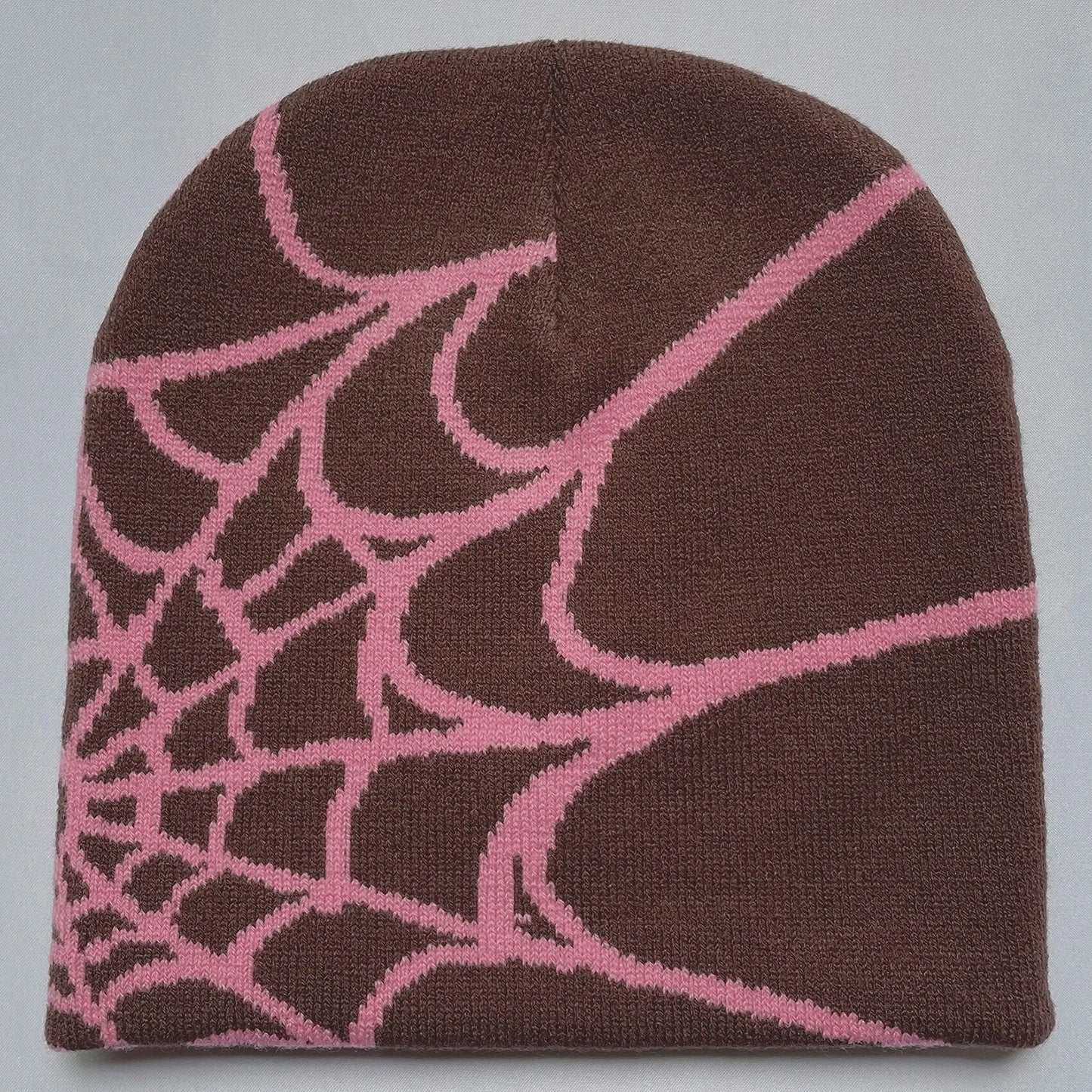 Y2K Spider Web Knit Beanie – Unisex Winter Hat