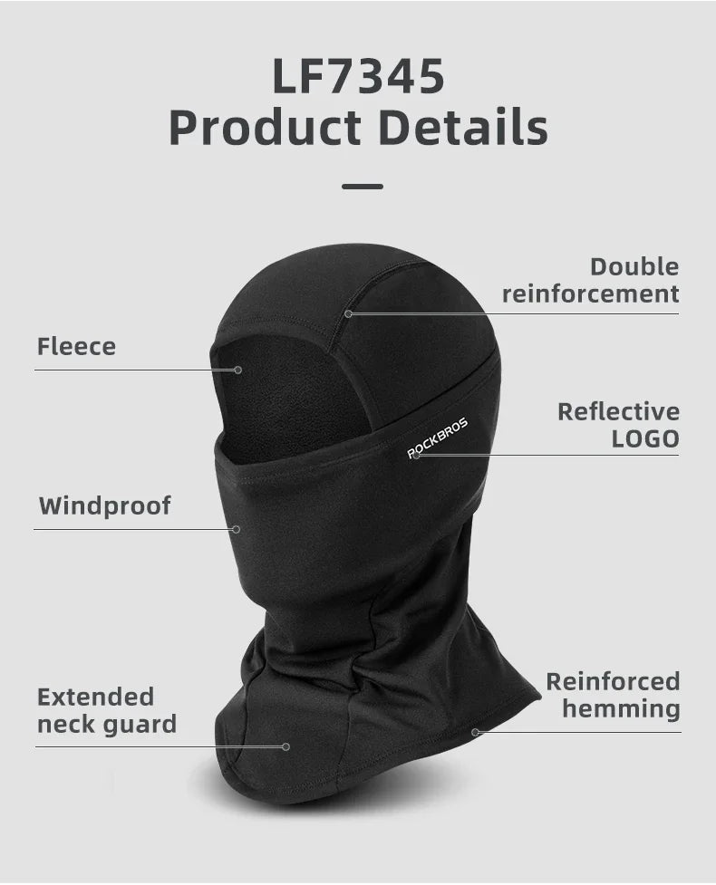 Thermal Balaclava Face Mask — Windproof Cycling & Ski Cap for Men & Women
