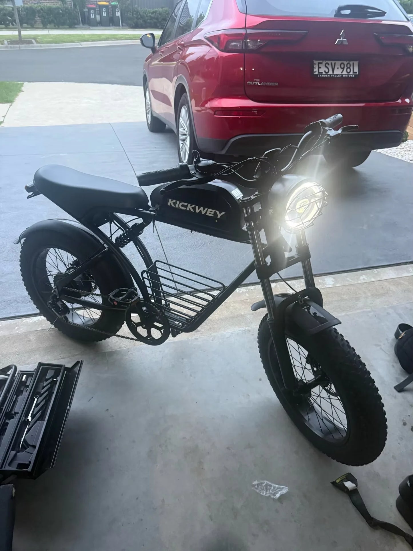 KICKWEY K7 Electric Bike, Off-Road Electric bicycle, Full Suspension E-Bike, 20" Fat Tire All-Terrain Electric Dirt bike, Ebike