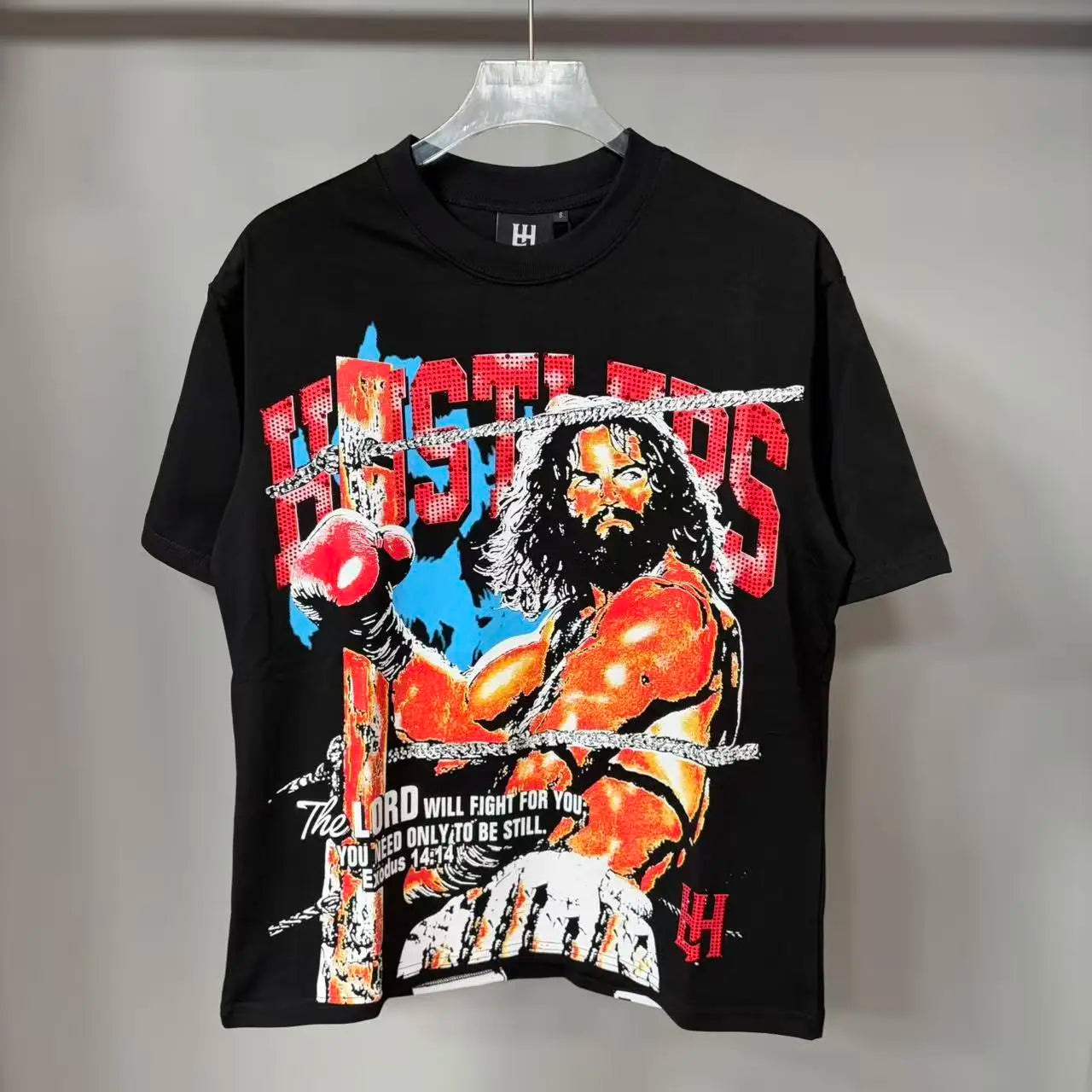 New fashion brand LIFE HUSTLERS Y2K hot stamping hole Men Women T-shirt Streetwear 100% Cotton Loose Round Neck Top Tees