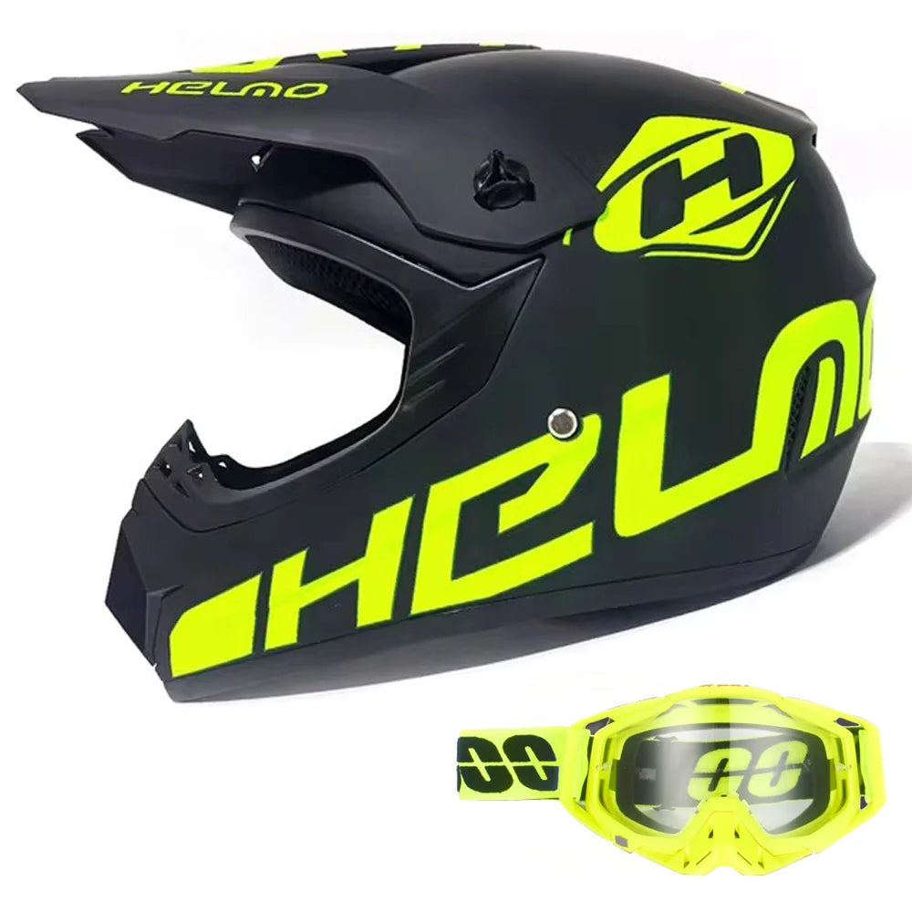 Kids Off-Road Champion Helmet DOT Certified Full Face MX & Dirt Bike Helmet w/ Goggles