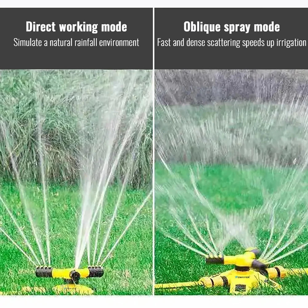 Automatic Rotating Water Sprinkler for Garden Lawn Irrigation 360 Degree Yard Coverage Sprayer Outdoor Plant Watering Tool
