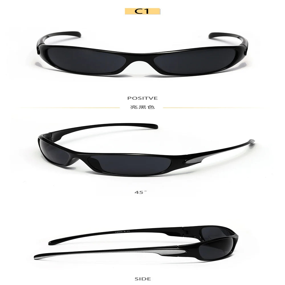 Retro Y2K Silver Sunglasses – UV400 Polarized, Unisex
