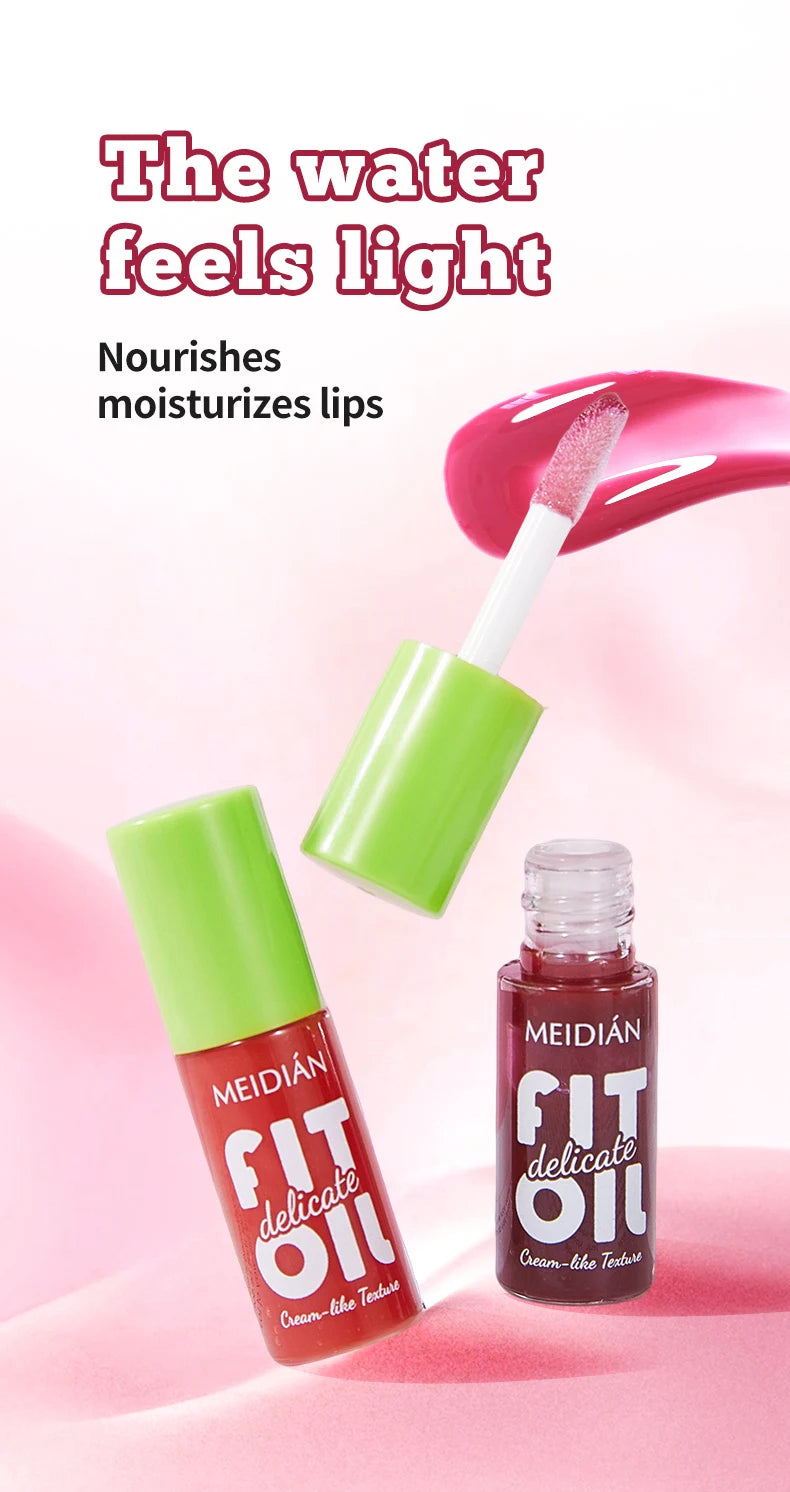 6-pack moisturizing and brightening lip oil set, berry color, waterproof and sweat proof, ideal Christmas gift for girls