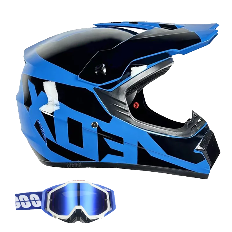 Kids Off-Road Champion Helmet DOT Certified Full Face MX & Dirt Bike Helmet w/ Goggles