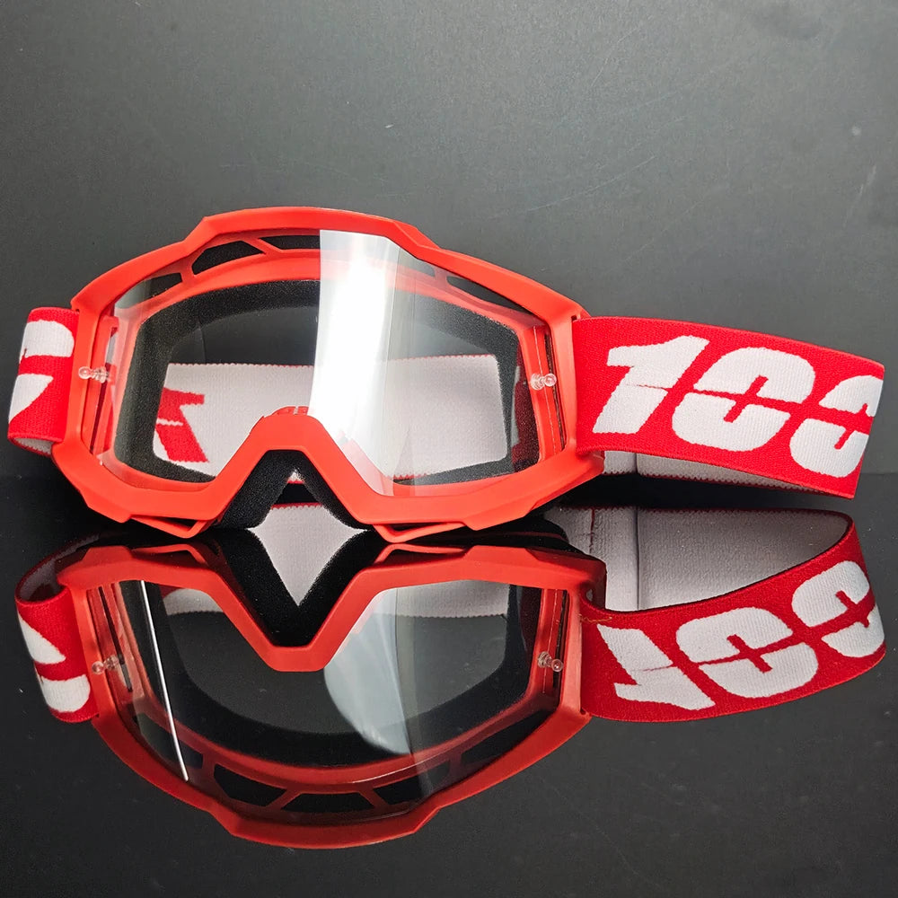 Durable Motorcycle Racing Goggles Clear PC Lens Anti Wind Off-road Motorbike Glasses