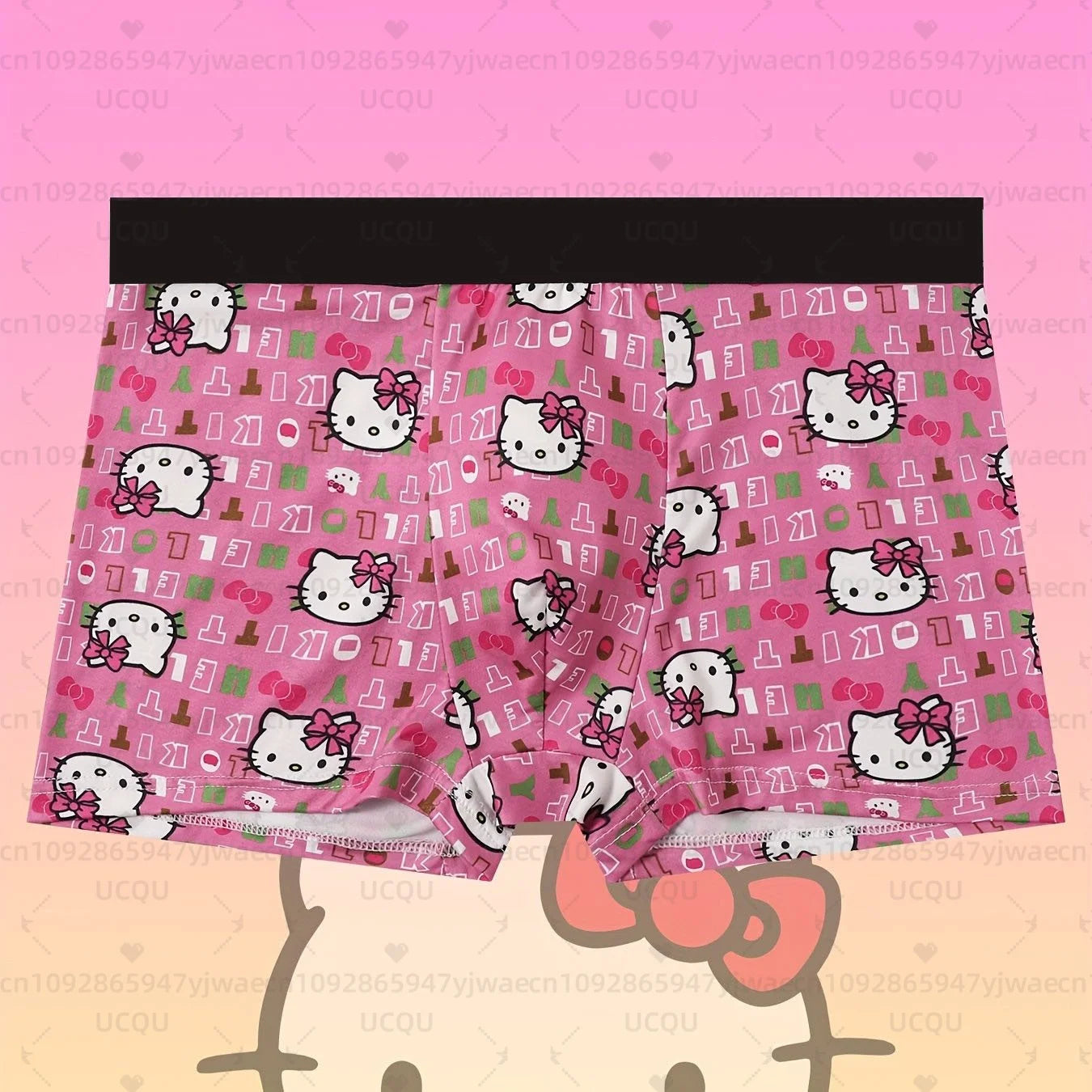 6-Pack Cute Cartoon Print Sports Boxer Briefs – Plus Size Breathable Unisex Underwear