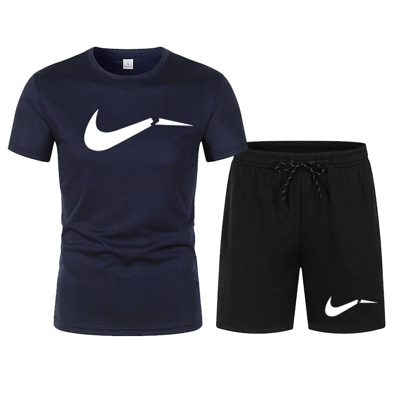 Men's Summer T-Shirt & Shorts Set — Casual Breathable Sportswear
