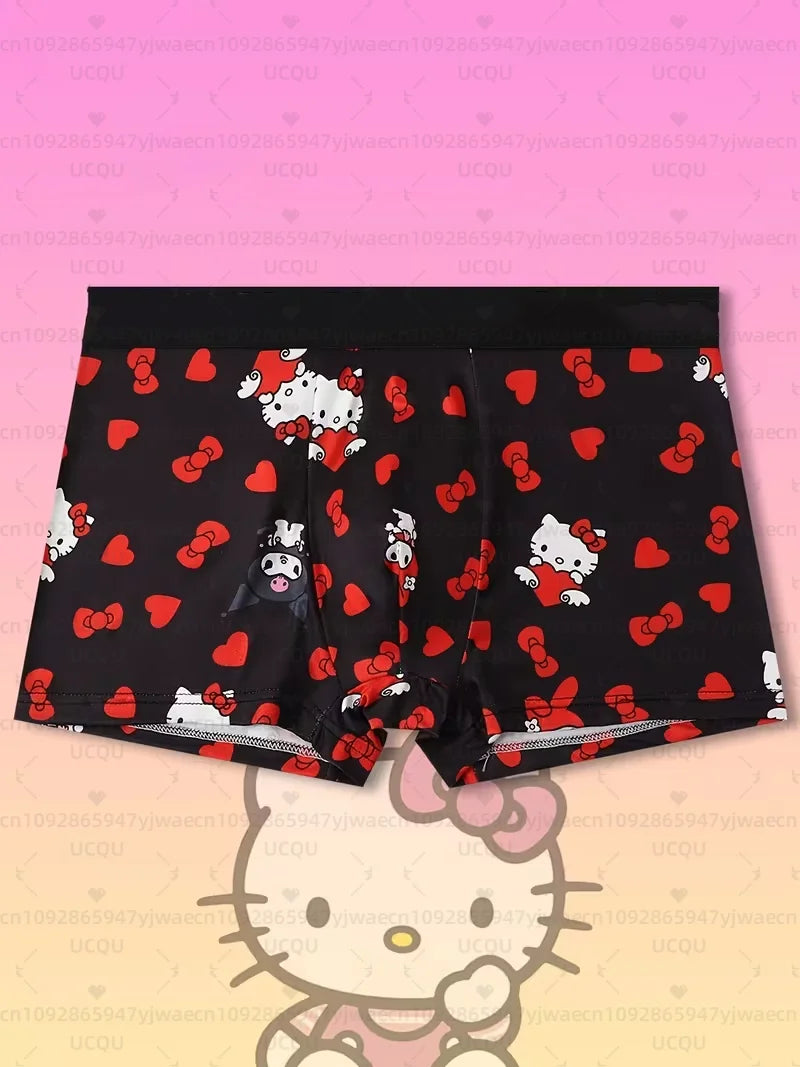 6-Pack Cute Cartoon Print Sports Boxer Briefs – Plus Size Breathable Unisex Underwear