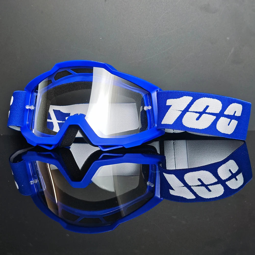 Durable Motorcycle Racing Goggles Clear PC Lens Anti Wind Off-road Motorbike Glasses