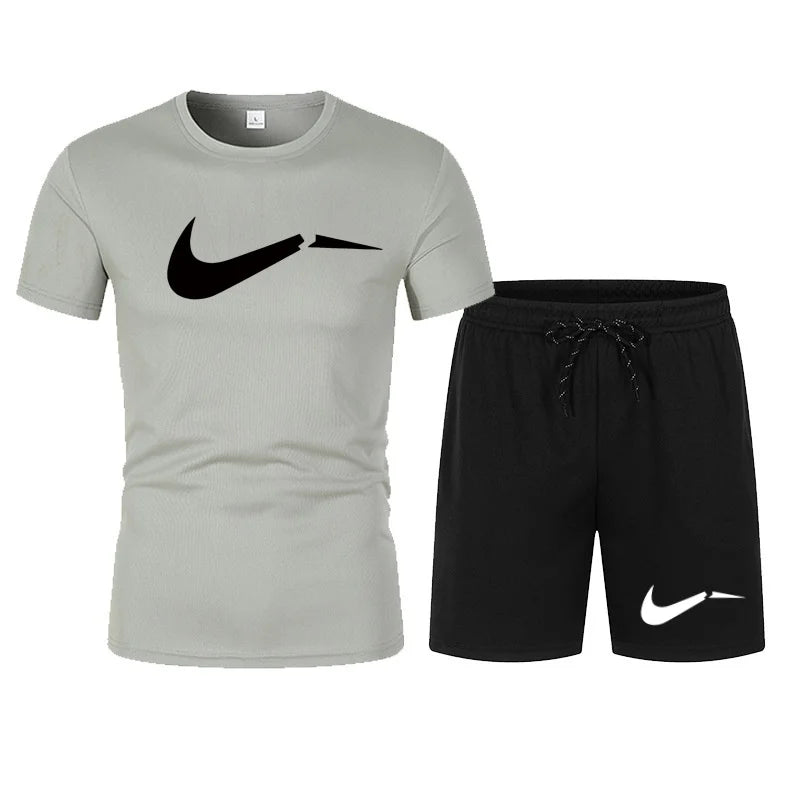 Men's Summer T-Shirt & Shorts Set — Casual Breathable Sportswear