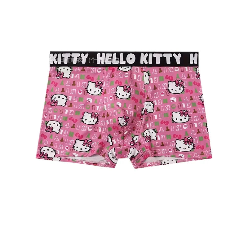 Cute Cartoon Print Sports Boxer Brief – Plus Size Breathable Unisex Underwear