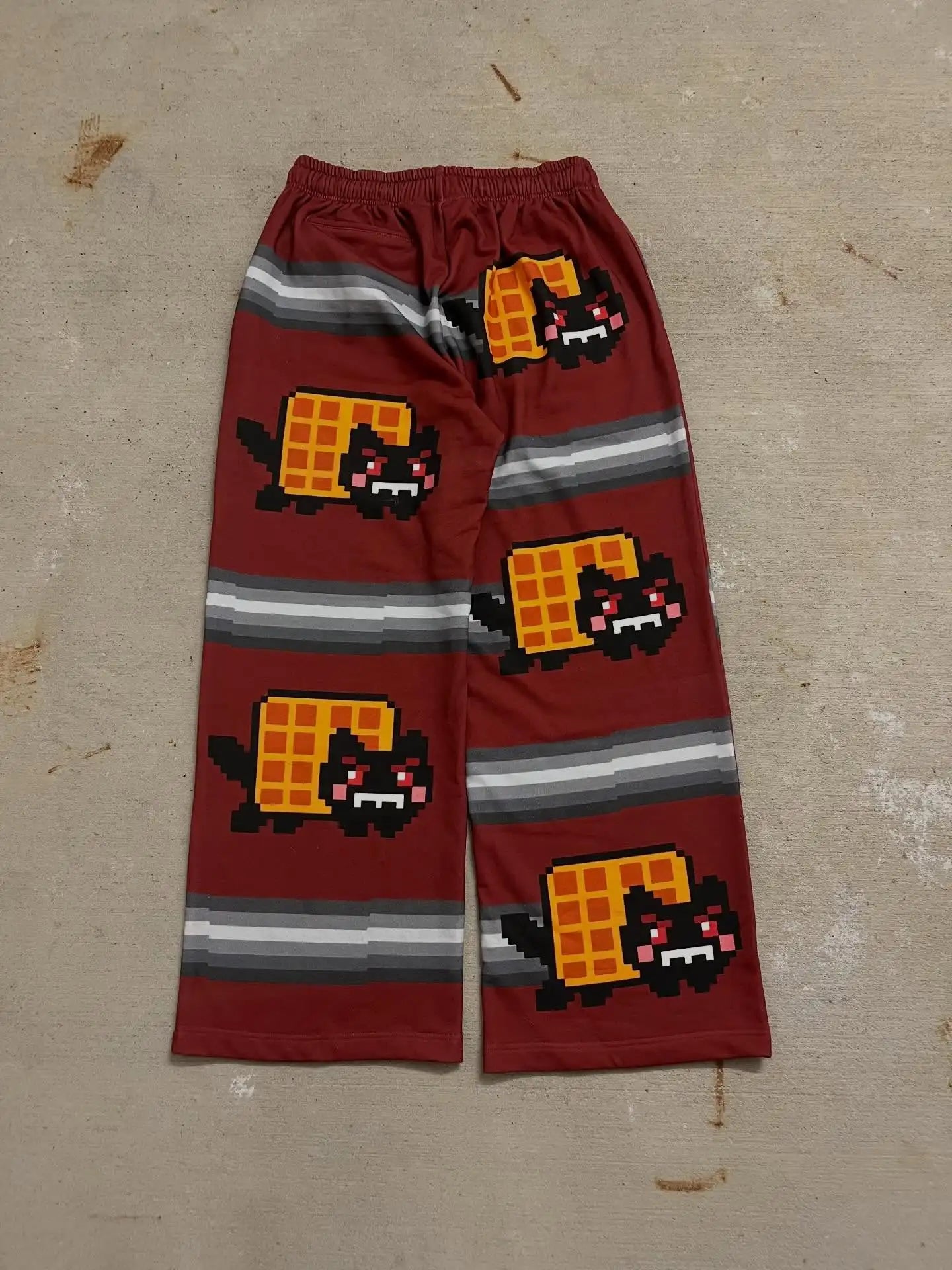 Nyan Cat Sweatpants Y2k Pants Baggy Men Elastic Waist American Streetwear Hip Hop Vintage Joggings Casual Pants Men Clothing