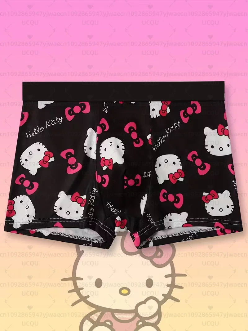 6-Pack Cute Cartoon Print Sports Boxer Briefs – Plus Size Breathable Fast-Dry Underwear