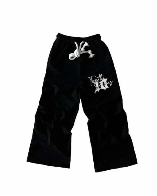 2026 Fashion American Letter Patch Retro Design Y2K Pants Baggy Sweatpants Men Hip Hop Gothic Elastic Waist Jogging Casual Pants