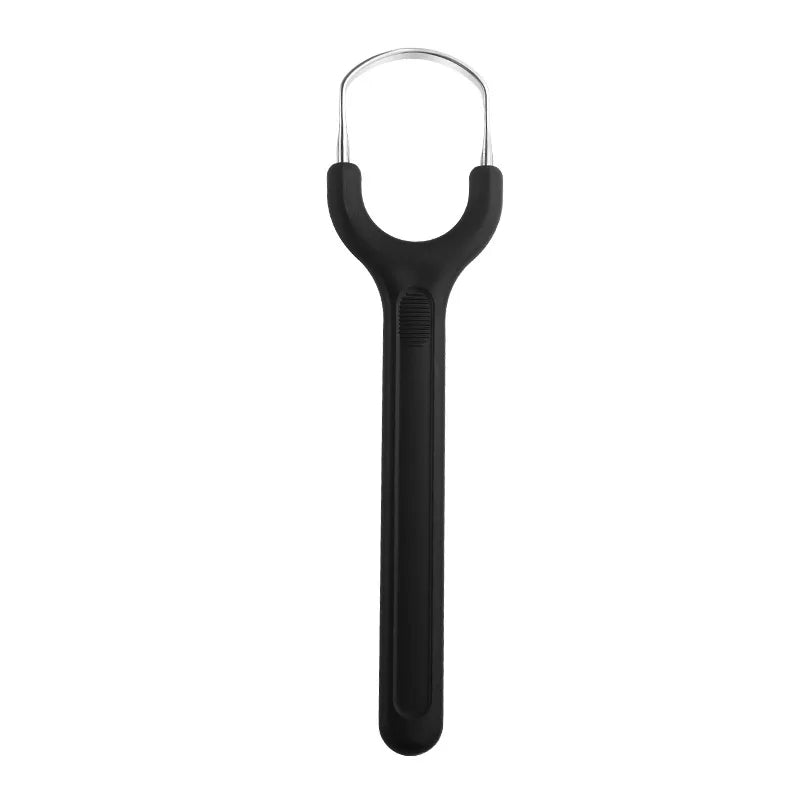 Stainless Steel Tongue Scraper Set For Adult Ergonomic Metal Tongue Cleaner Oral Brush U-shape Easy To Clean Reduce Bad Breath