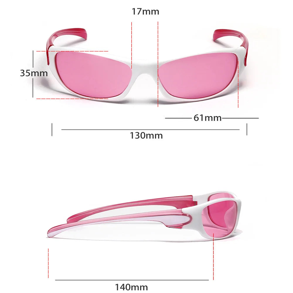 Retro Y2K Silver Sunglasses – UV400 Polarized, Unisex