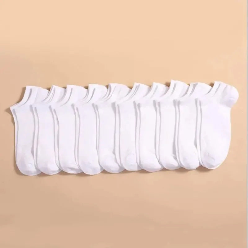 10 or 20pairs Unisex Casual Plain Color Boat Socks Thin Breathable Comfy Anti-odor Low Cut Ankle Socks for Men Women Lightweight