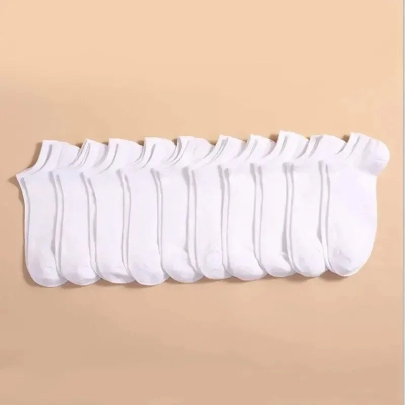 10 or 20pairs Unisex Casual Plain Color Boat Socks Thin Breathable Comfy Anti-odor Low Cut Ankle Socks for Men Women Lightweight