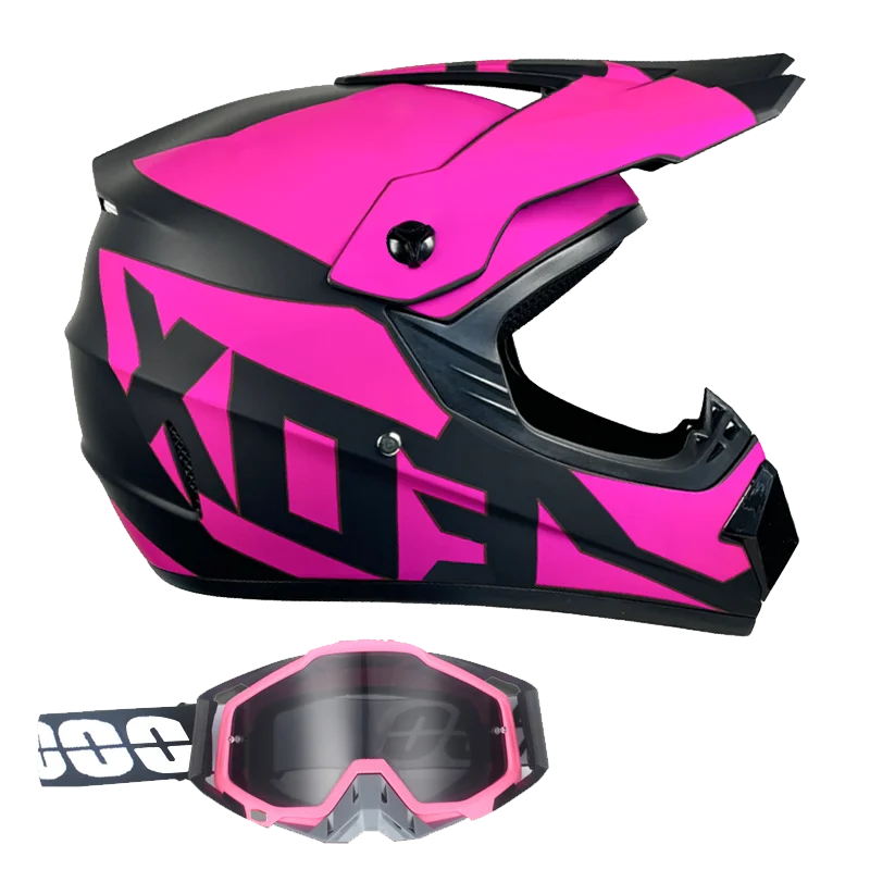 Kids Off-Road Champion Helmet DOT Certified Full Face MX & Dirt Bike Helmet w/ Goggles