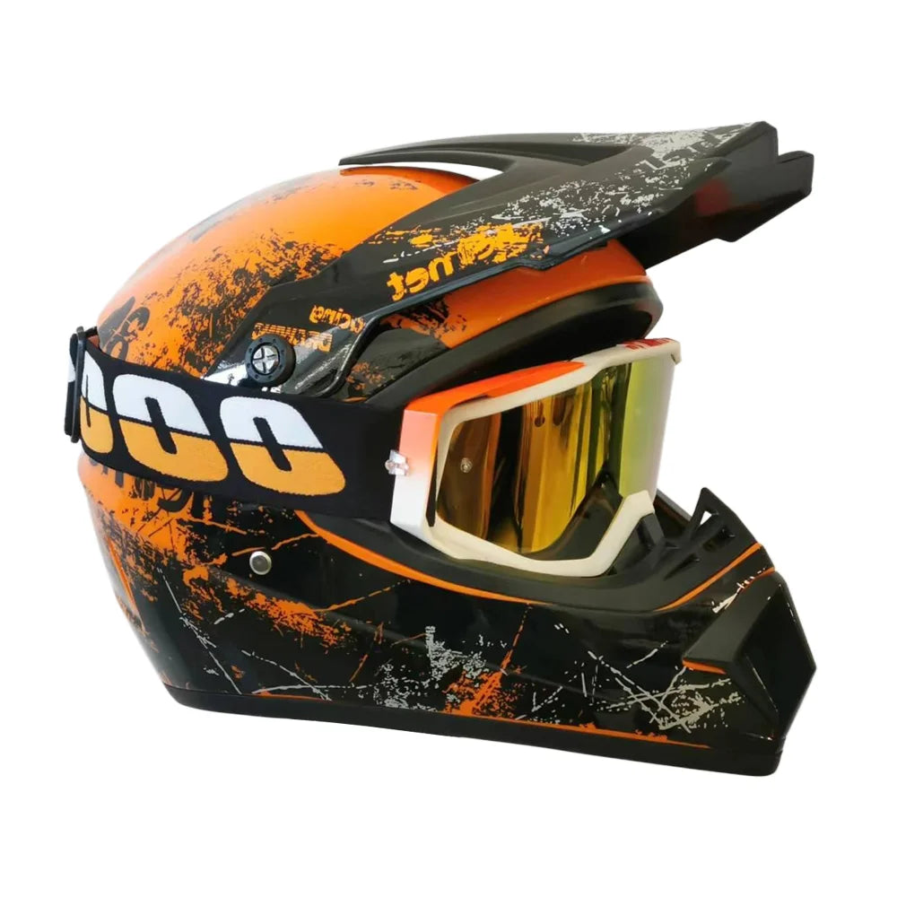 Kids Off-Road Champion Helmet DOT Certified Full Face MX & Dirt Bike Helmet w/ Goggles