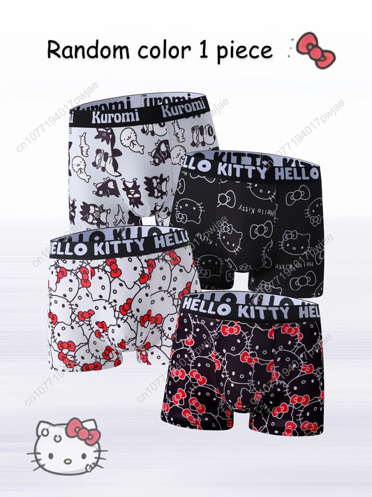 Men's Cute Cartoon Print Boxer Brief – Skin-Friendly Cosplay Underwear