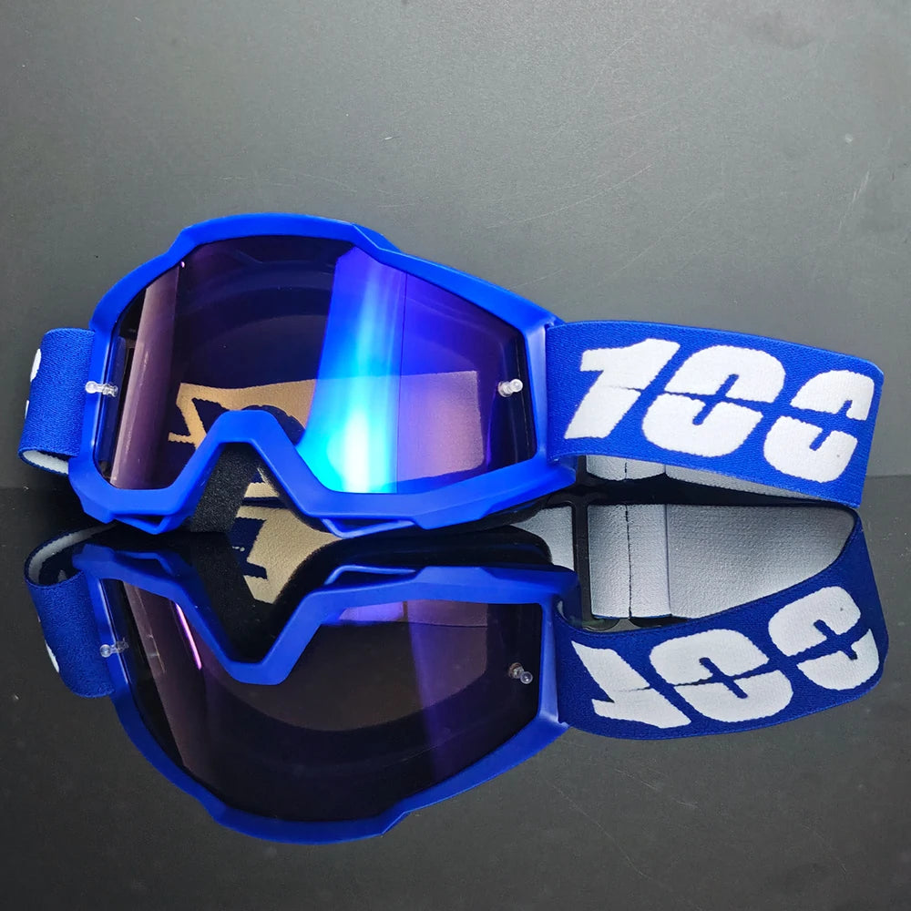 Durable Motorcycle Racing Goggles Clear PC Lens Anti Wind Off-road Motorbike Glasses