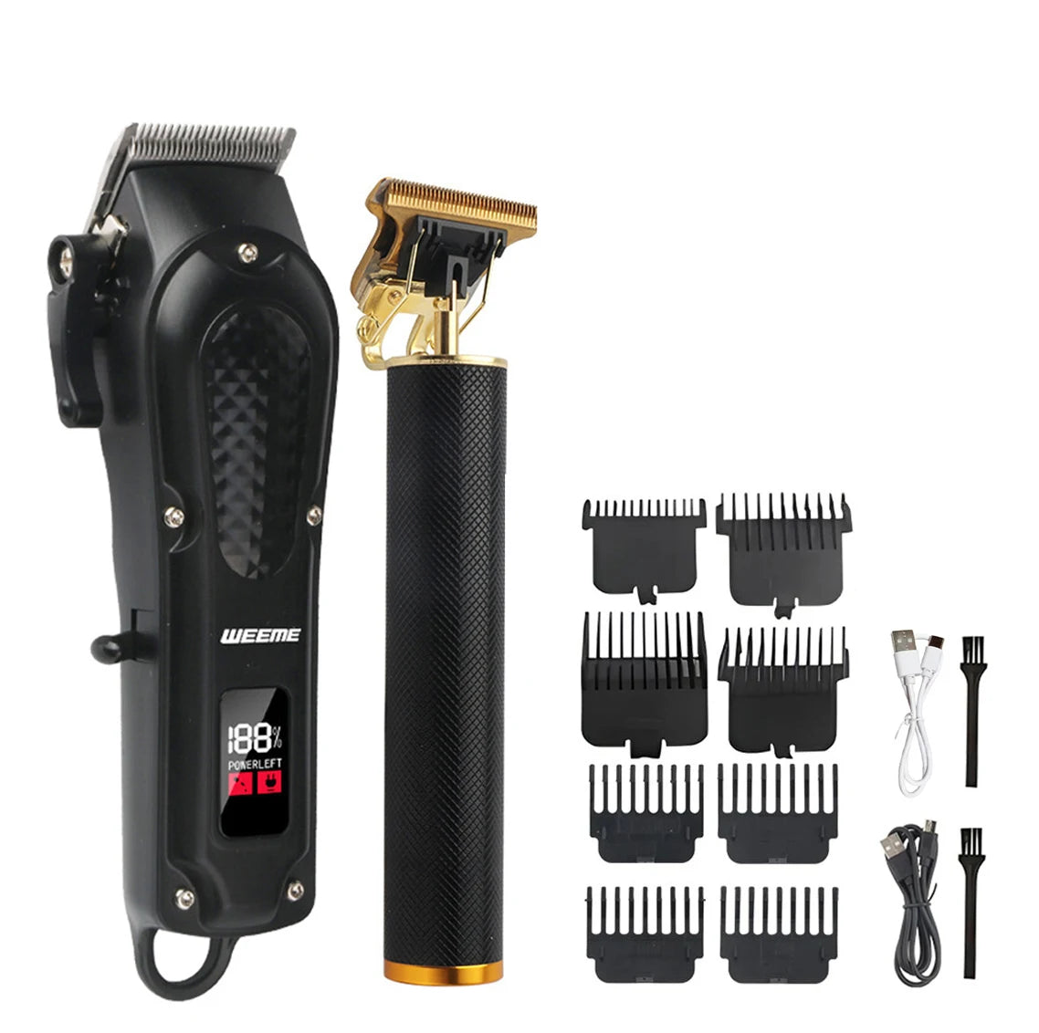 Vintage T9 Machine Electric Professional Hair Clippers Beard Clipper Rechargeable Men's Shaver Hair Trimmer Kit Boyfriend Gift
