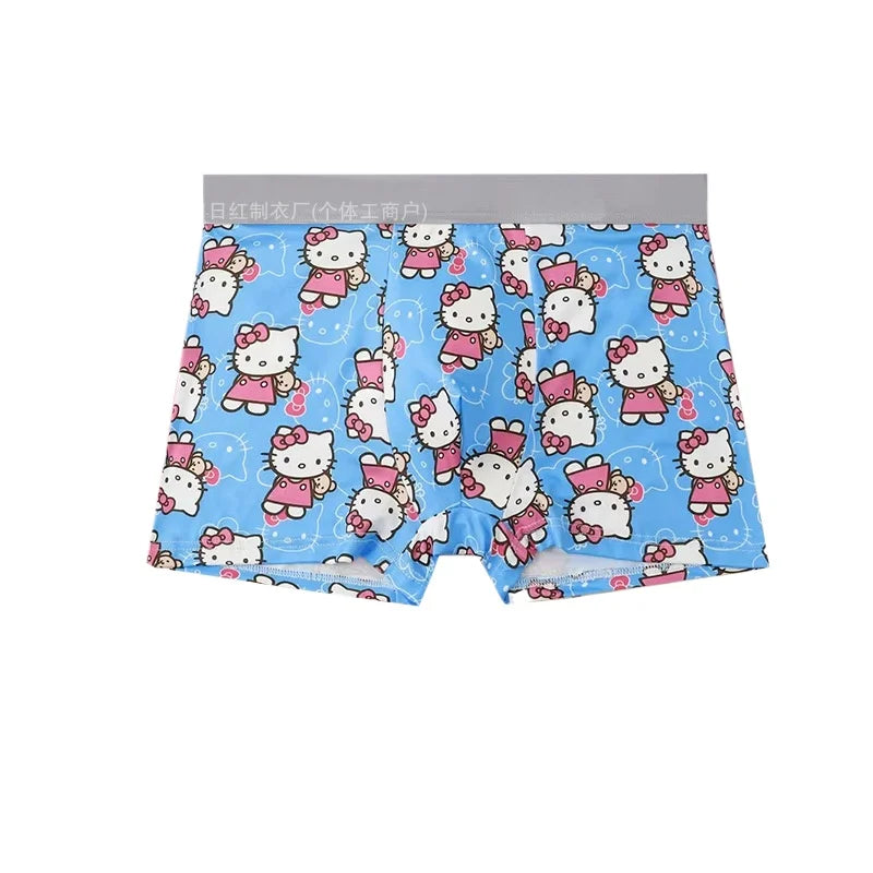 Cute Cartoon Print Sports Boxer Brief – Plus Size Breathable Unisex Underwear